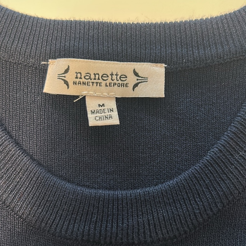 Nanette Lepore Puff Sleeve “Twofer” Lightweight Sweater - Picture 5 of 14